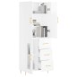 vidaXL Highboard Hochglanz-Weiß 69,5x34x180 cm Holzwerkstoff vidaXL Highboard Hochglanz-Weiß 69,5x34x180 cm Holzwerkstoff