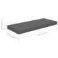 vidaXL Schwebende Wandregale 4 Stk. Hochglanz-Grau 60x23,5x3,8cm MDF vidaXL Schwebende Wandregale 4 Stk. Hochglanz-Grau 60x23,5x3,8cm MDF