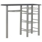 vidaXL 3-tlg. Bar-Set mit Regalen Holz und Stahl Schwarz vidaXL 3-tlg. Bar-Set mit Regalen Holz und Stahl Schwarz