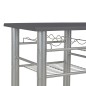 vidaXL 3-tlg. Bar-Set mit Regalen Holz und Stahl Schwarz vidaXL 3-tlg. Bar-Set mit Regalen Holz und Stahl Schwarz