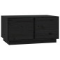 vidaXL Couchtisch Schwarz 80x50x40 cm Massivholz Kiefer vidaXL Couchtisch Schwarz 80x50x40 cm Massivholz Kiefer