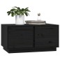 vidaXL Couchtisch Schwarz 80x50x40 cm Massivholz Kiefer vidaXL Couchtisch Schwarz 80x50x40 cm Massivholz Kiefer