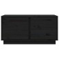 vidaXL Couchtisch Schwarz 80x50x40 cm Massivholz Kiefer vidaXL Couchtisch Schwarz 80x50x40 cm Massivholz Kiefer
