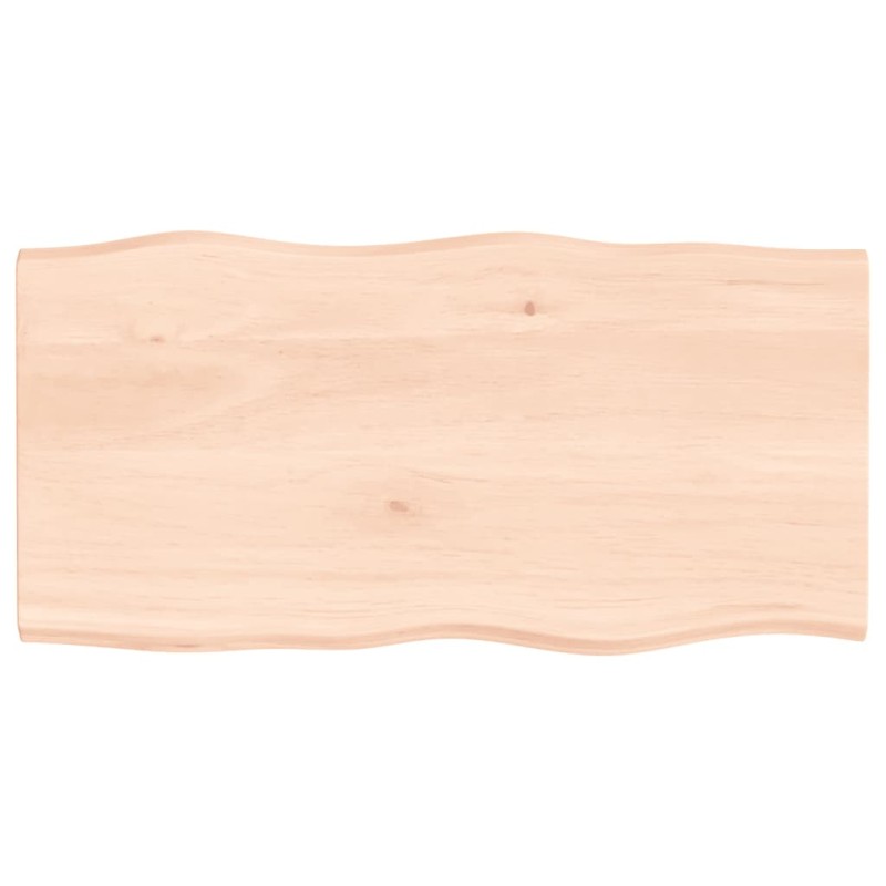 vidaXL Tischplatte 100x50x2 cm Massivholz Eiche Unbehandelt Baumkante vidaXL Tischplatte 100x50x2 cm Massivholz Eiche Unbehandelt Baumkante