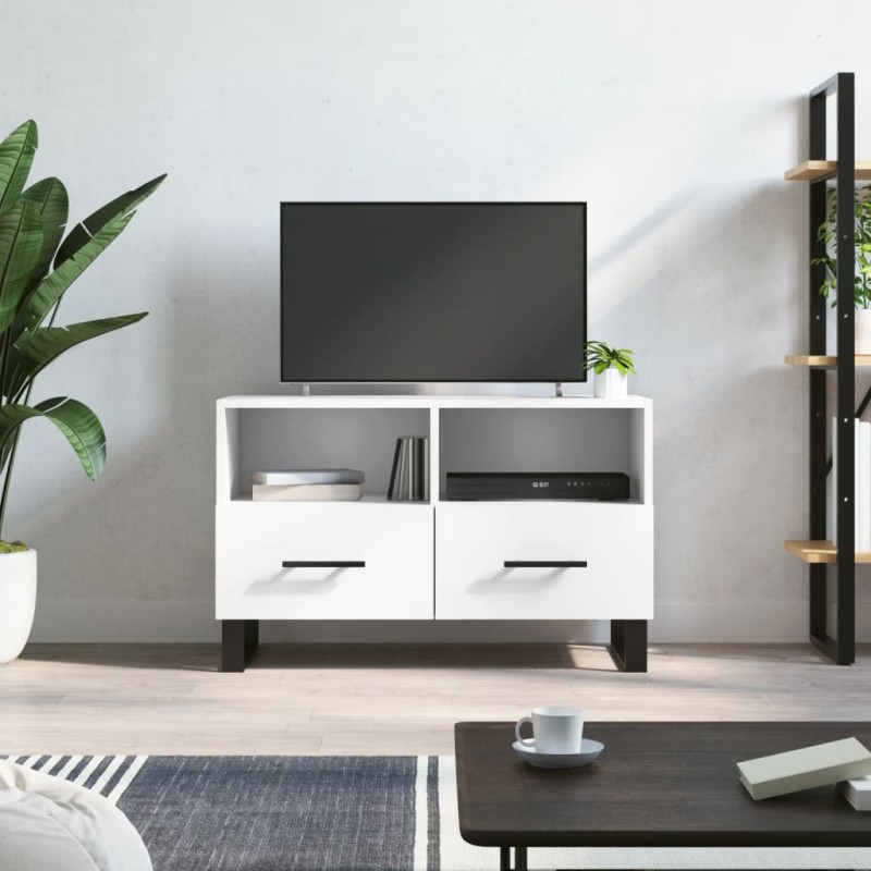 vidaXL TV-Schrank Weiß 80x36x50 cm Holzwerkstoff vidaXL TV-Schrank Weiß 80x36x50 cm Holzwerkstoff
