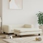 Hundebett mit Verlängerung Creme 100x50x30 cm Kunstleder Hundebett mit Verlängerung Creme 100x50x30 cm Kunstleder