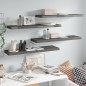 vidaXL Schwebende Wandregale 4 Stk. Hochglanz-Grau 90x23,5x3,8cm MDF vidaXL Schwebende Wandregale 4 Stk. Hochglanz-Grau 90x23,5x3,8cm MDF
