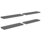 vidaXL Schwebende Wandregale 4 Stk. Hochglanz-Grau 90x23,5x3,8cm MDF vidaXL Schwebende Wandregale 4 Stk. Hochglanz-Grau 90x23,5x3,8cm MDF