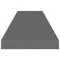vidaXL Schwebende Wandregale 4 Stk. Hochglanz-Grau 90x23,5x3,8cm MDF vidaXL Schwebende Wandregale 4 Stk. Hochglanz-Grau 90x23,5x3,8cm MDF