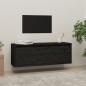 vidaXL Wandschrank Schwarz 100x30x35 cm Massivholz Kiefer vidaXL Wandschrank Schwarz 100x30x35 cm Massivholz Kiefer