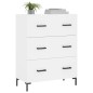 vidaXL Sideboard Weiß 69,5x34x90 cm Holzwerkstoff vidaXL Sideboard Weiß 69,5x34x90 cm Holzwerkstoff