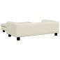 Hundebett mit Verlängerung Creme 100x50x30 cm Kunstleder Hundebett mit Verlängerung Creme 100x50x30 cm Kunstleder