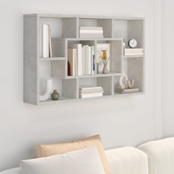 vidaXL Wandregal Betongrau 85x16x52,5 cm Holzwerkstoff