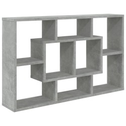 vidaXL Wandregal Betongrau 85x16x52,5 cm Holzwerkstoff
