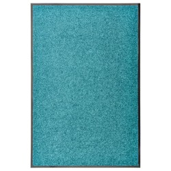 vidaXL Fußmatte Waschbar Cyan 60x90 cm 