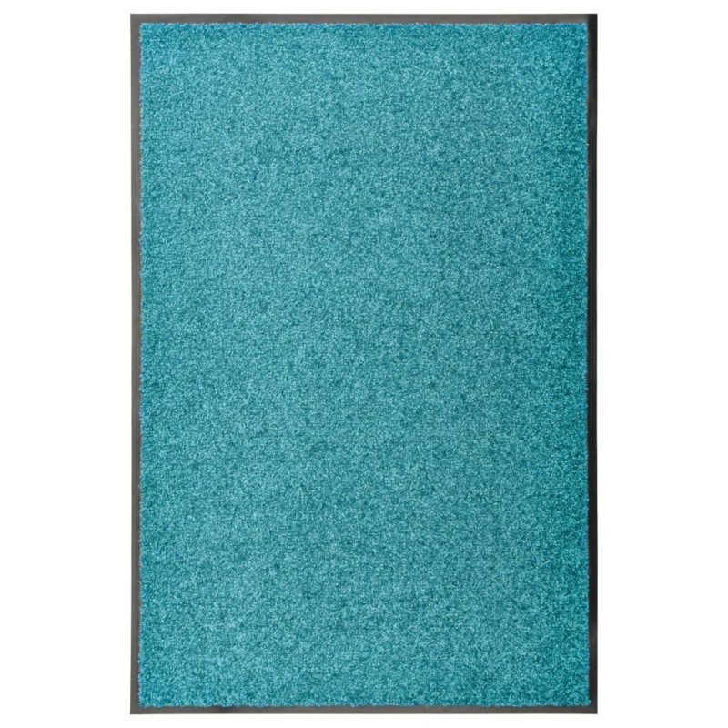 vidaXL Fußmatte Waschbar Cyan 60x90 cm vidaXL Fußmatte Waschbar Cyan 60x90 cm