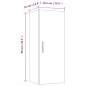 vidaXL Wandschrank Räuchereiche 34,5x34x90 cm Holzwerkstoff vidaXL Wandschrank Räuchereiche 34,5x34x90 cm Holzwerkstoff