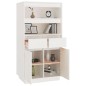 vidaXL Highboard Weiß 60x40x116,5 cm Massivholz Kiefer vidaXL Highboard Weiß 60x40x116,5 cm Massivholz Kiefer