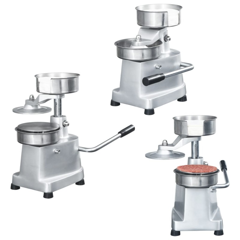 vidaXL Hamburgerpresse mit 500 Trennpapieren Aluminium 13 cm vidaXL Hamburgerpresse mit 500 Trennpapieren Aluminium 13 cm