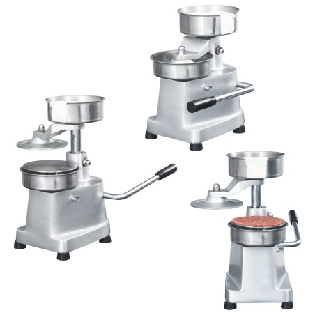 vidaXL Hamburgerpresse mit 500 Trennpapieren Aluminium 13 cm