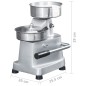 vidaXL Hamburgerpresse mit 500 Trennpapieren Aluminium 13 cm vidaXL Hamburgerpresse mit 500 Trennpapieren Aluminium 13 cm