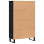 vidaXL Highboard Schwarz 69,5x31x115 cm Holzwerkstoff vidaXL Highboard Schwarz 69,5x31x115 cm Holzwerkstoff