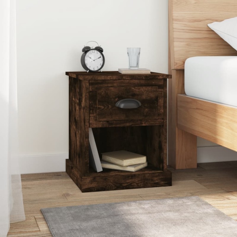 vidaXL Nachttisch Räuchereiche 39x39x47,5 cm Holzwerkstoff vidaXL Nachttisch Räuchereiche 39x39x47,5 cm Holzwerkstoff