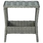 vidaXL Gartentisch Hellgrau 45x45x46,5 cm Poly Rattan vidaXL Gartentisch Hellgrau 45x45x46,5 cm Poly Rattan