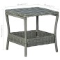 vidaXL Gartentisch Hellgrau 45x45x46,5 cm Poly Rattan vidaXL Gartentisch Hellgrau 45x45x46,5 cm Poly Rattan