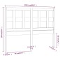 vidaXL Kopfteil 205,5x4x100 cm Massivholz Kiefer