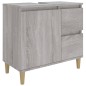 vidaXL Badschrank Grau Sonoma 65x33x60 cm Holzwerkstoff vidaXL Badschrank Grau Sonoma 65x33x60 cm Holzwerkstoff