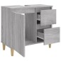 vidaXL Badschrank Grau Sonoma 65x33x60 cm Holzwerkstoff vidaXL Badschrank Grau Sonoma 65x33x60 cm Holzwerkstoff