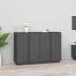 vidaXL Sideboard Grau 120x35x80 cm Massivholz Kiefer vidaXL Sideboard Grau 120x35x80 cm Massivholz Kiefer