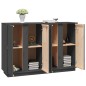 vidaXL Sideboard Grau 120x35x80 cm Massivholz Kiefer vidaXL Sideboard Grau 120x35x80 cm Massivholz Kiefer
