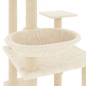 vidaXL Kratzbaum mit Sisal-Kratzsäulen Creme 141 cm vidaXL Kratzbaum mit Sisal-Kratzsäulen Creme 141 cm