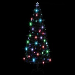 vidaXL Künstlicher Weihnachtsbaum mit Ständer/LED 240 cm Fiberoptik