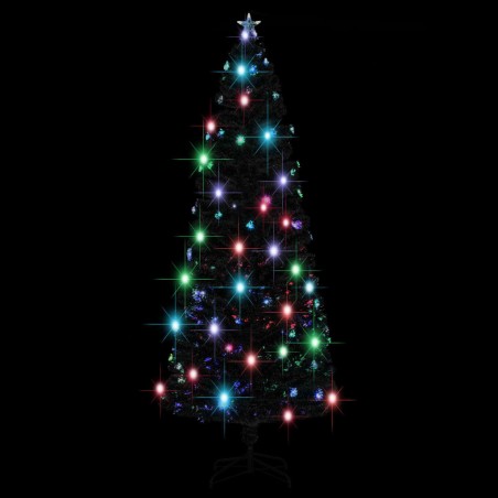 vidaXL Künstlicher Weihnachtsbaum mit Ständer/LED 240 cm Fiberoptik