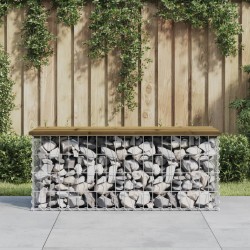 vidaXL Gartenbank aus Gabionen 103x44x42 cm Kiefernholz Imprägniert