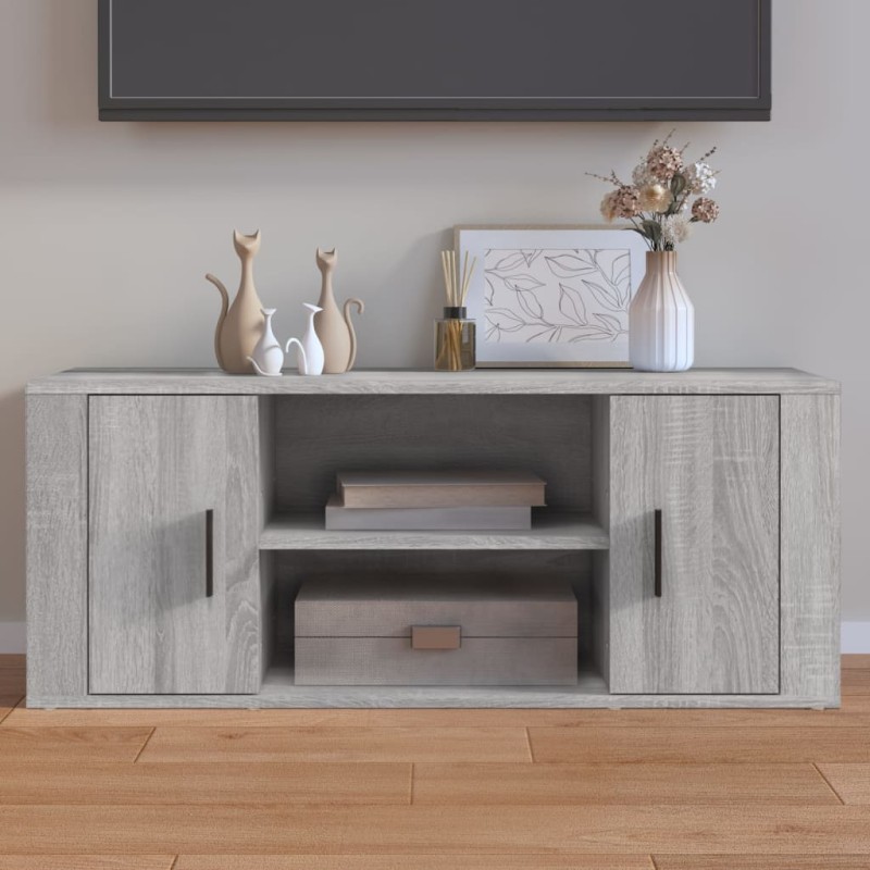 vidaXL TV-Schrank Grau Sonoma 100x35x40 cm Holzwerkstoff vidaXL TV-Schrank Grau Sonoma 100x35x40 cm Holzwerkstoff