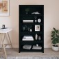 vidaXL Bücherregal Schwarz 80x35x154 cm Massivholz Kiefer vidaXL Bücherregal Schwarz 80x35x154 cm Massivholz Kiefer