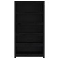 vidaXL Bücherregal Schwarz 80x35x154 cm Massivholz Kiefer vidaXL Bücherregal Schwarz 80x35x154 cm Massivholz Kiefer