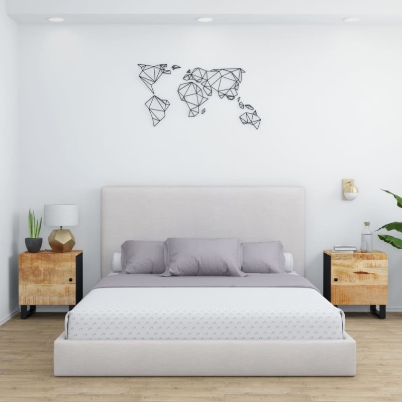 vidaXL Nachttische 2 Stk. 40x33x46 cm Massivholz Mango vidaXL Nachttische 2 Stk. 40x33x46 cm Massivholz Mango