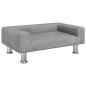 vidaXL Hundebett Hellgrau 70x45x26,5 cm Samt vidaXL Hundebett Hellgrau 70x45x26,5 cm Samt