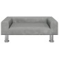 vidaXL Hundebett Hellgrau 70x45x26,5 cm Samt vidaXL Hundebett Hellgrau 70x45x26,5 cm Samt