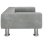 vidaXL Hundebett Hellgrau 70x45x26,5 cm Samt vidaXL Hundebett Hellgrau 70x45x26,5 cm Samt