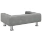 vidaXL Hundebett Hellgrau 70x45x26,5 cm Samt vidaXL Hundebett Hellgrau 70x45x26,5 cm Samt