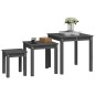vidaXL Satztische 3 Stk. Grau Massivholz Kiefer vidaXL Satztische 3 Stk. Grau Massivholz Kiefer