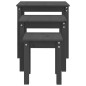 vidaXL Satztische 3 Stk. Grau Massivholz Kiefer vidaXL Satztische 3 Stk. Grau Massivholz Kiefer
