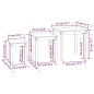 vidaXL Satztische 3 Stk. Grau Massivholz Kiefer vidaXL Satztische 3 Stk. Grau Massivholz Kiefer
