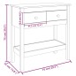 vidaXL Konsolentisch Weiß 75x35x75 cm Massivholz Kiefer vidaXL Konsolentisch Weiß 75x35x75 cm Massivholz Kiefer